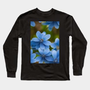 Beautiful Blue Flowers, for all those who love nature #91 Long Sleeve T-Shirt